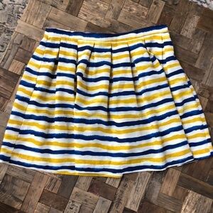 Jack Yellow Blue Striped MiniSkirt